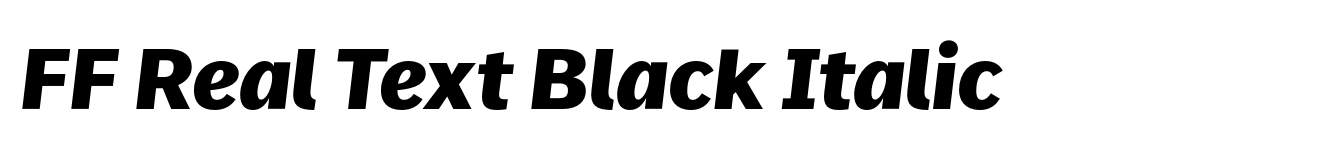 FF Real Text Black Italic
